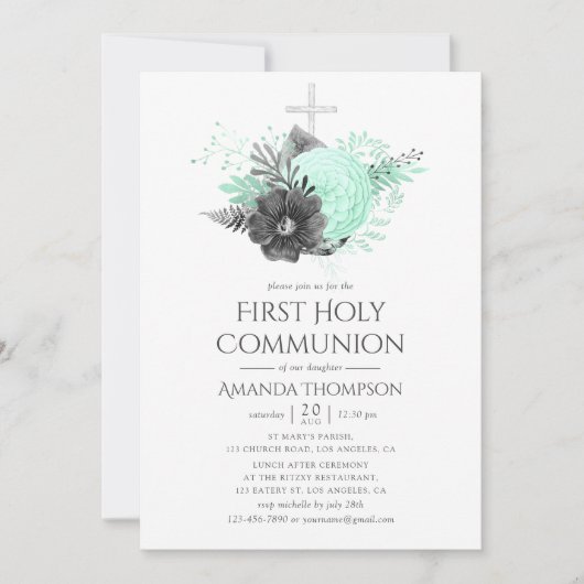 アクアと炭のフローラ素朴聖餐会 招待状 (正面)