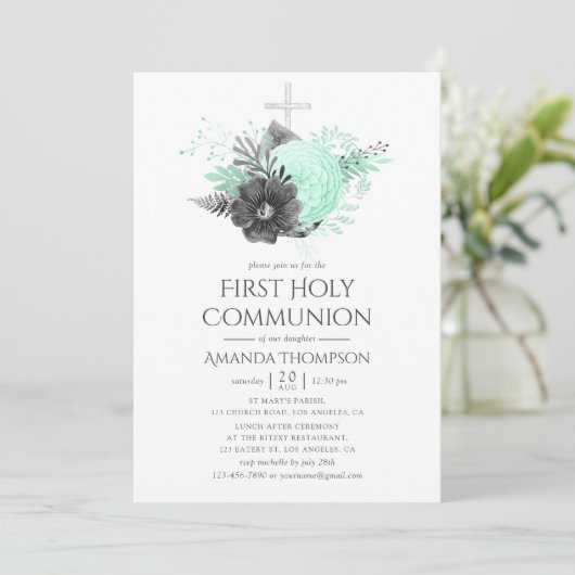 アクアと炭のフローラ素朴聖餐会 招待状 (スタンド正面)