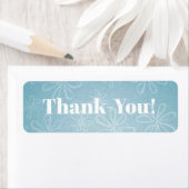 アクアと白感謝してい花 – あなた！シール ラベル (インサイチュ)