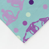 アクアと紫の同期水泳パーソナライズされた フリースブランケット (角)