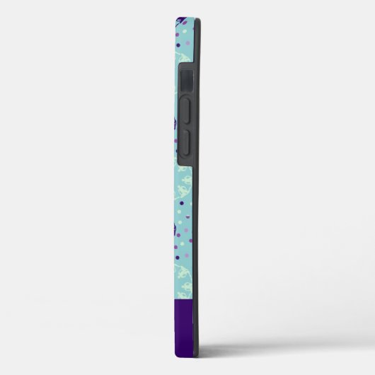 アクアと紫の同期水泳パーソナライズされた Case-Mate iPhoneケース (裏面 / 左)