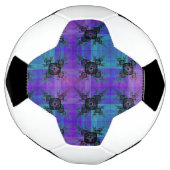 アクアと薄紫フラクタルジョイサッカーボール サッカーボール (回転)
