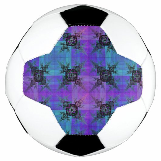 アクアと薄紫フラクタルジョイサッカーボール サッカーボール (正面)