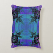 アクアと薄紫フラクタル喜び枕 アクセントクッション (裏面(縦))