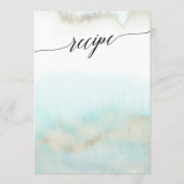 アクアと金ゴールドの水色のレシピとウェルウィッシュ アドバイスカード (裏面)