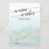 アクアと金ゴールドの水色のレシピとウェルウィッシュ アドバイスカード (正面)