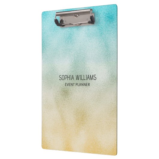 アクアと金ゴールドグラデーション箔 クリップボード (左)