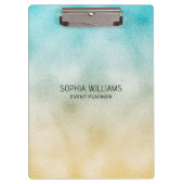 アクアと金ゴールドグラデーション箔 クリップボード (正面)