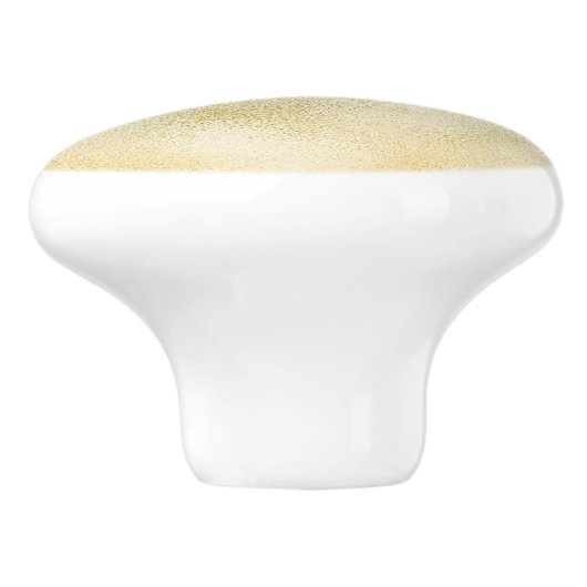 アクアと金ゴールドグラデーション箔 セラミックノブ (側面)