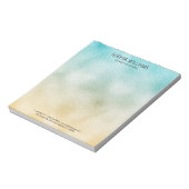 アクアと金ゴールドグラデーション箔 ノートパッド (回転)