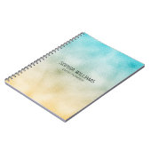 アクアと金ゴールドグラデーション箔 ノートブック (左側)