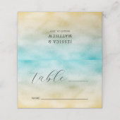 アクアと金ゴールドグラデーション箔 プレイスカード (外部開封)