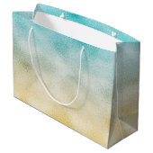 アクアと金ゴールドグラデーション箔 ラージペーパーバッグ (裏面アングル)