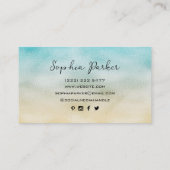 アクアと金ゴールドグラデーション箔 名刺 (裏面)