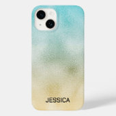 アクアと金ゴールドグラデーション箔 Case-Mate iPhoneケース (裏面)