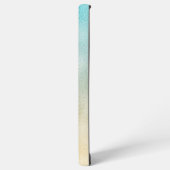 アクアと金ゴールドグラデーション箔 SAMSUNG GALAXYケース (左側面)