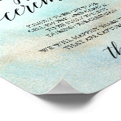 アクアと金ゴールドビーチの開栓式の標識 ポスター (角)