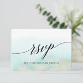 アクアと金ゴールドビーチソングリクエストRSVPカード 出欠カード (スタンド正面)