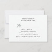 アクアと金ゴールドビーチソングリクエストRSVPカード 出欠カード (裏面)