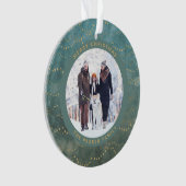 アクアと金ゴールドフェアリーライト |家族で撮影した2枚 オーナメント (正面)