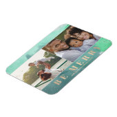 アクアと金ゴールドメリーの抽象芸術複数写真 マグネット (左側)