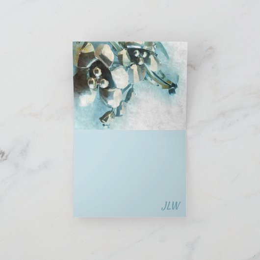 アクアと金ゴールドヴィンテージリリーブック カード (内部)