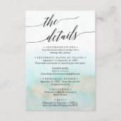 アクアと金ゴールド宛先ウェディングトラベル詳細 エンクロージャーカード (正面)