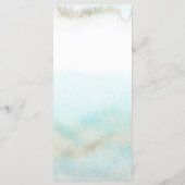 アクアと金ゴールド水彩ビーチディナーメニューカード メニュー (裏面)