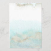 アクアと金ゴールド水彩ビーチ結婚式 アドバイスカード (裏面)