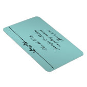 アクアと黒エレガントな結婚式の日付を保存 マグネット (右側)