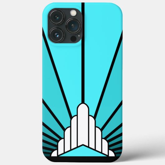 アクアのアールデコ太陽 Case-Mate iPhoneケース (裏面)