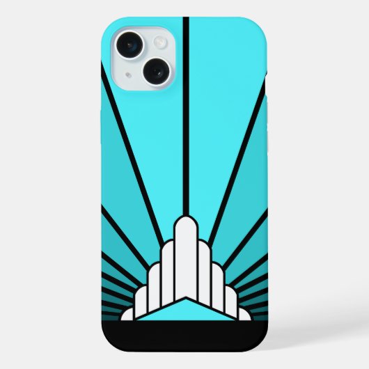 アクアのアールデコ太陽 iPhoneケース (裏面)