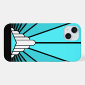 アクアのアールデコ太陽 iPhoneケース (裏面横)