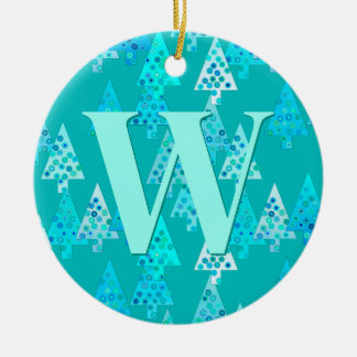 アクアのクリスマスツリーのパタパーソナライズされたーン セラミックオーナメント