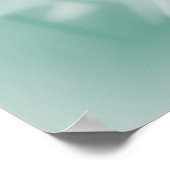 アクアのワイルドフラワーの白いCLover ポスター (角)