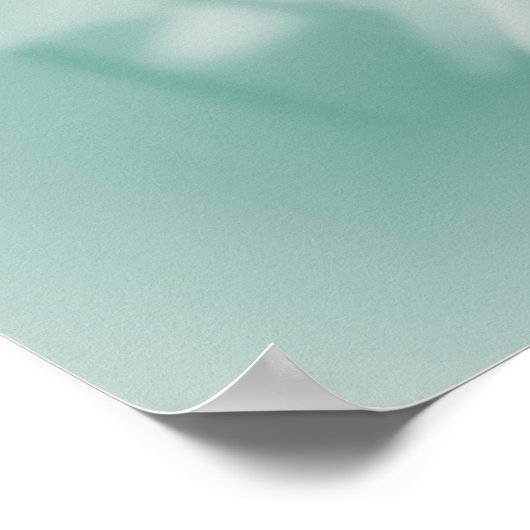 アクアのワイルドフラワーの白いCLover ポスター (角)