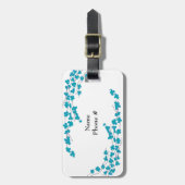 アクアの花と枝 ラゲッジタグ (正面縦)