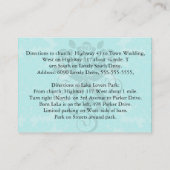 アクアはっきりした華美アクアマリン青ダマスクパターン エンクロージャーカード (裏面)