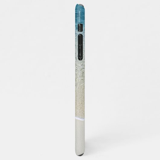 アクアやる気を起こさせるターコイズブルーサーフウェーブフォト iPhoneケース (左側)