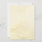 アクアアイボリー ローズ ヴィンテージ ウェディング ティー 招待状 (裏面)