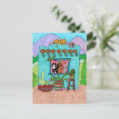 アクアアドビハウスで5匹の猫 ポストカード (スタンド正面)