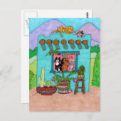 アクアアドビハウスで5匹の猫 ポストカード (正面/裏面)