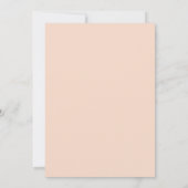 アクアアプリコット リーフ ウェディング 招待状 (裏面)