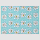 アクアアンドイエローお洒落デイジーカスタム文字 薄葉紙 (正面)