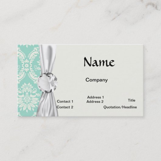 アクアアンドクリームフルーアエレガントダマスク 名刺 (正面)