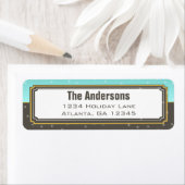 アクアアンドグレークリスマススターズ差出人住所 ラベル (インサイチュ)