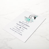 アクアアンドシルバースワンクインセアニラフォイル招待状 箔招待状 (回転した状態)