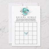 アクアアンドシルバーヴィンテージシャビーバラブライダルシャワー 招待状 (正面)