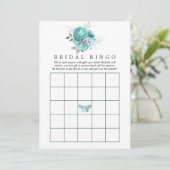 アクアアンドシルバーヴィンテージシャビーバラブライダルシャワー 招待状 (スタンド正面)