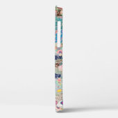 アクアアンドブルーキルトタペストリーデザイン Case-Mate iPhoneケース (裏面 / 左)